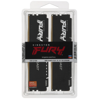 Модуль памяти DDR5 32Gb 6000MHz Kingston FURY Beast Black EXPO CL36 (Kit of 2)