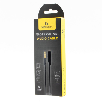 Кабель аудио-видео 3.5Jack (m) < - > 3.5Jack (f)  1.0м, Cablexpert, удлинительный, блистер, черный