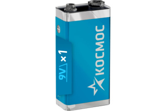 Элемент питания 6LR61, 1шт, Космос 6LR61 (крона)