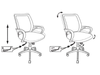 Кресло Бюрократ CH-695N/SL (сетка/ткань, мех. качания, крест. металл хром, до 150 кг) Черный