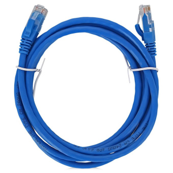 Кабель патч-корд .Patch cord кат.5e  2.0м, Cablexpert, многожильный, синий