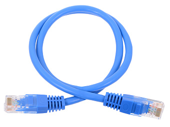 Кабель патч-корд .Patch cord кат.5e  3.0м, Cablexpert, многожильный, синий