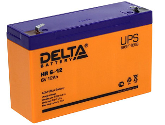 Аккумулятор для ИБП 6V, 12.0Ah, DELTA HR 6-12