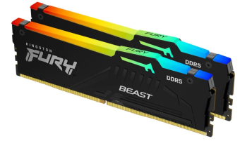 Модуль памяти DDR5 128Gb 5600MHz Kingston FURY Beast Black RGB XMP CL40 (Kit of 2)