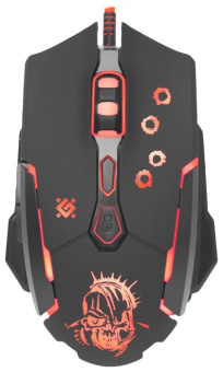 Мышь проводная Defender GM-170L Killer (3200dpi переключаемая подсветка коврик в комплекте ) USB чер