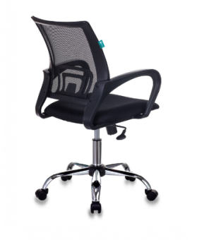 Кресло Бюрократ CH-695N/SL (сетка/ткань, мех. качания, крест. металл хром, до 150 кг) Черный