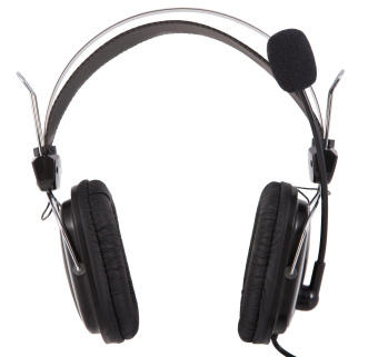 Наушники проводные A4Tech HS-50 (микрофон, 20 - 20 000 Гц, 97 дБ, 1.8м) черный