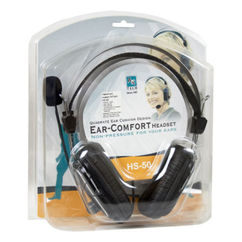 Наушники проводные A4Tech HS-50 (микрофон, 20 - 20 000 Гц, 97 дБ, 1.8м) черный