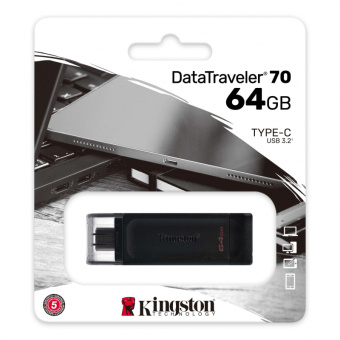 Флешка 64Gb Kingston DataTraveler DT70 Type-C
