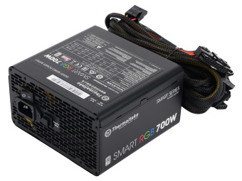 Блок питания 700W Thermaltake Smart RGB (120mm, 24+8pin, 2*8pin, 6*Sata, 5*IDE, RGB)