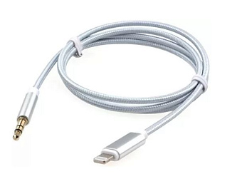 Кабель аудио-видео 3.5Jack (m) < - > Lightning 1.0м, Cablexpert белый