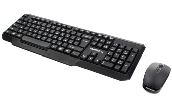Комплект беспроводной (клавиатура+мышь) Гарнизон GKS-115 Wireless черный