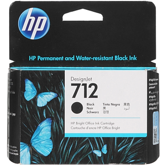 Картридж струйный HP 712 (3ED71A) для HP DesignJet T230/T630, черный (80мл)