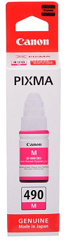 Картридж струйный Canon GI-490M для Canon Pixma G1400/2400/3400, пурпурный