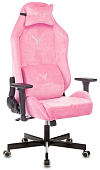 Кресло Knight N1 Fabric (ткань, мех. качания, реклайнер, крест. металл, до 150 кг) Розовый