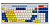 Клавиатура проводная A4Tech Bloody B950 (механика LK Libra, RGB, 1.8м) Blue-White + доп. кейкапы