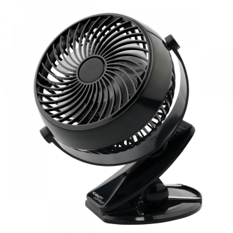 Вентилятор Scarlett SC-DF111S10 (настольный, вращение на 360, питание от USB/аккумулятора, подставка-прищепка)