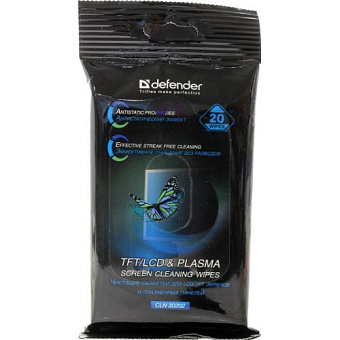Салфетки Defender CLN 30200 Optima для поверхностей, мягкая упаковка с подвесом 20шт.