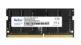 Модуль памяти SODIMM DDR4 8Gb PC4-25600 3200MHz Netac