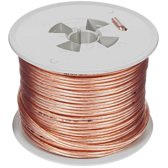 Кабель акустический Cablexpert CC-TC 2x1.50, прозрачный,  50 м, на катушке