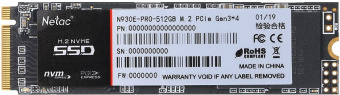 Накопитель SSD M.2 .512Gb Netac N930E Pro (PCI-E 3.0 x4, 2080/1700 Мбайт/сек)