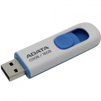 Флешка .16Gb ADATA [C008] USB белый/синий