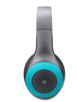 Наушники беспроводные Digma BT-15 Bluetooth, черный/голубой