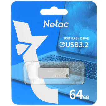 Флешка .64Gb Netac UM1 USB3.0, монолит, металл