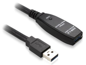 Кабель USB2.0 Am < - > Af удлинительный  4.5м, Cablexpert, экран, феррит.кольцо, прозрачный