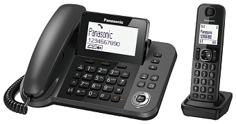 Радиотелефон Panasonic DECT KX-TGF 310 RUM (АОН, +доп.трубка, спикерфон, полифония, черный)