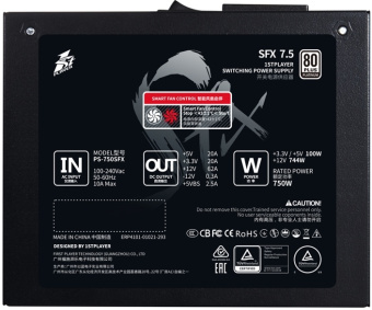 Блок питания .750W 1STPLAYER PS-750SFX (80mm, 24+8pin, 3*8pin, 8*SATA, 4*Molex, 80 Plus Platinum)