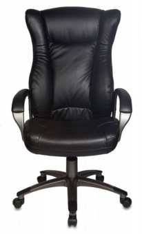 Кресло Бюрократ CH-879N (эко.кожа, мех. качания, крест. пластик, до 120 кг) Черный