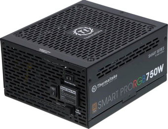Блок питания .750W Thermaltake Smart Pro RGB (140mm, 24+8pin, 6*8p, 9*Sata, 6*IDE, RGB, 80 PLUS Bron