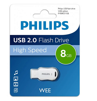 Флешка 8Gb PHILIPS WEE 2.0 USB 2.0