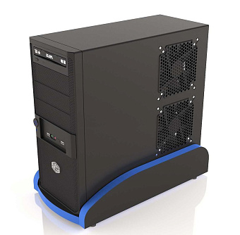 Подставка под системный блок MaDXRacer GTSB черный, кромка синяя