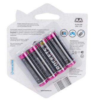 Элемент питания AA, 1.5V,  4шт, Космос Premium LR6