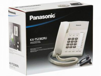 Телефон проводной Panasonic KX-TS 2382 RUB (черный)