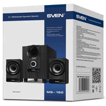 Акустическая система SVEN MS-150 black (2x3.5W+8W) дерево