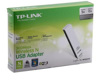 Сетевая карта USB2.0 TP-Link TL-WN821N (802.11b/g/n, до 300Mbps, 2.4GHz)