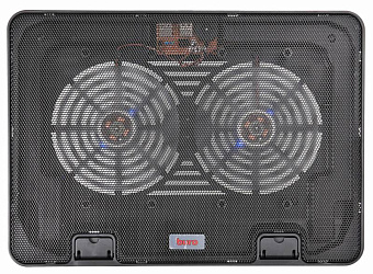 Подставка для ноутбука 15" BURO LCP156H (металл. сетка, 2*1400 об/мин, 21дБ, LED-подсветка) Black