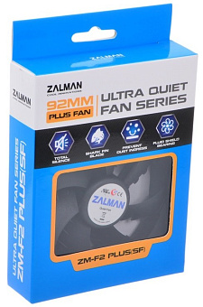 Вентилятор для корпуса 92mm Zalman ZM-F2 Plus (SF) (92x92x25мм, 1500об/мин, 20-23дБ, подшипник скольжения)