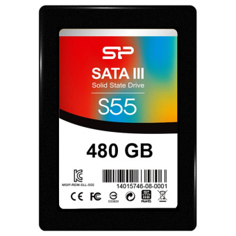 Накопитель SSD SATA 480Gb Silicon Power S55 (SATA 6 Гб/сек, 540/480 Мбайт/сек)