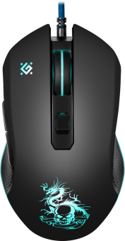 Мышь проводная Defender Sky Dragon подсветка Black