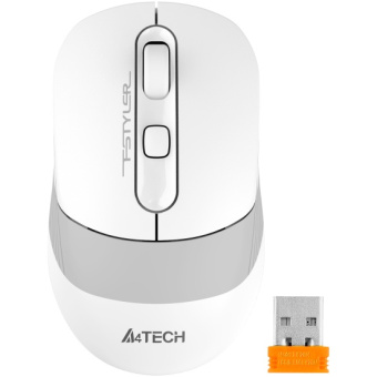Мышь беспроводная A4Tech Fstyler FB10C 2400dpi белый/серый