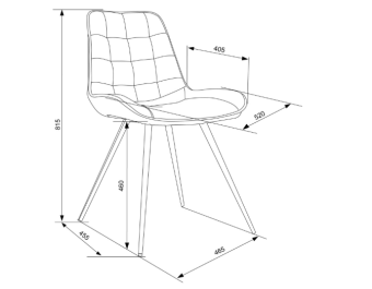 Кресло Бюрократ CH-K2_4 комплект 4шт т.серый Holland 18 металл черный на ножках