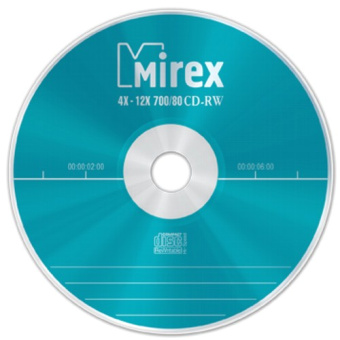 Диск CD-RW 700 Mb Mirex 12x Slim Case