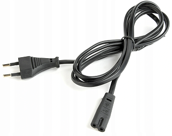Кабель питания 220V    1.0м, C7- 2-pin, 2x0.75, Cablexpert, черный (для ноутбуков, аудио/видео техни