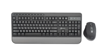 Комплект беспроводной (клавиатура+мышь) Оклик S290W Multimedia черный