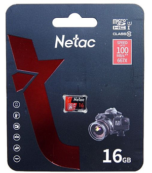 Карта памяти microSD .16Gb Netac P500 Ultra Class 10 80MB/s