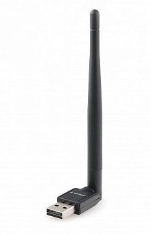 Сетевая карта USB2.0 Gembird WNP-UA-010 802.11b/g/n, 2.4Ггц, 150Мбит, 20 дБм, черный